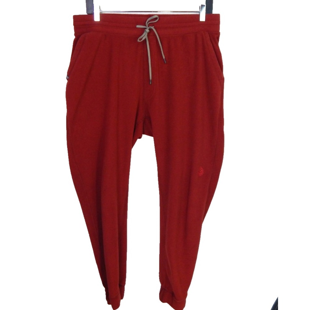 Stio Men's Pants Turpin Fleece Jogger Red Drawstring Lounge Sweats